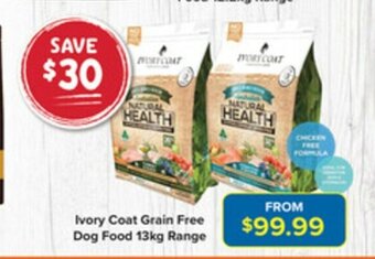 PetO Ivory Coat Grain Free Dog Food 13kg Range offer