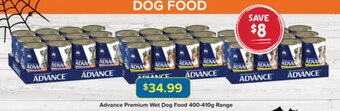 PetO Advance Premium Wet Dog Food 400-410g Range offer