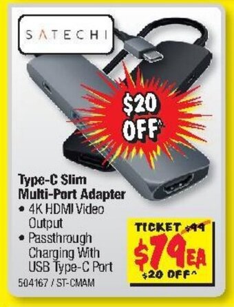 JB Hi-Fi Type-C Slim Multi-Port Adapter offer