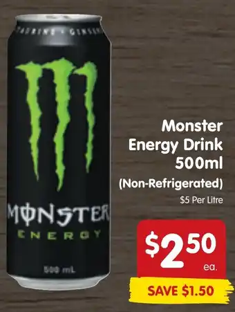 Spar Monster Energy Drink 500ml offer