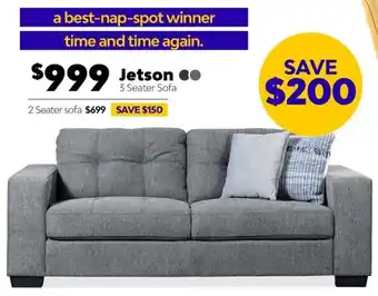 ComfortStyle Furniture & Bedding Jetson 3 Seater Sofa offer