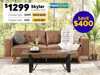 ComfortStyle Furniture & Bedding Skylar 3 Seater Sofa offer