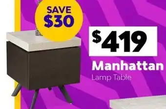 ComfortStyle Furniture & Bedding Manhattan Lamp Table offer