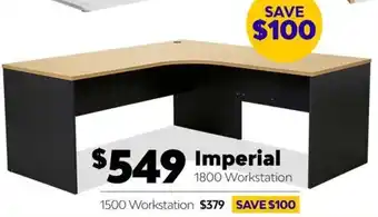 ComfortStyle Furniture & Bedding Imperial 1800 Workstation offer