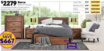 ComfortStyle Furniture & Bedding Barca Bedroom Package offer