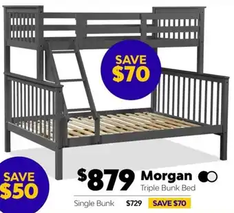 ComfortStyle Furniture & Bedding Morgan Triple Bunk Bed offer