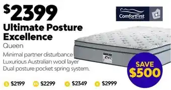 ComfortStyle Furniture & Bedding Ultimate Posture Excellence Queen offer