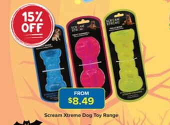 PetO Scream Xtreme Dog Toy Range offer