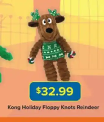 Kong Holiday Floppy Knots Reindeer