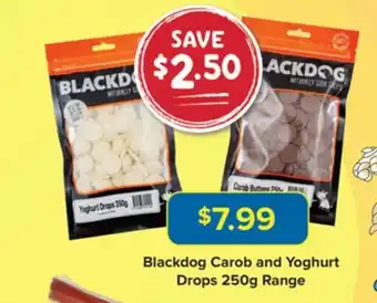 Blackdog Carob and Yoghurt Drops 250g Range