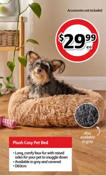 Coles Plush Cosy Pet Bed offer