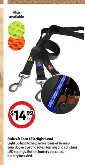 Coles Rufus & Coco LED Night Lead offer