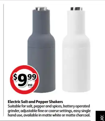 Coles Electric Salt and Pepper Shakers offer
