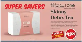 Chemist Outlet Henry Blooms One Skinny Detox Tea offer