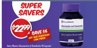 Henry Blooms Glucosamine & Chondroitin 90 Capsules