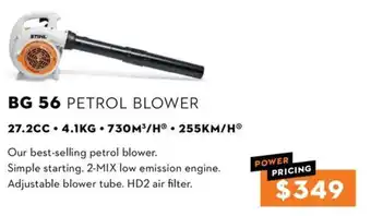 STIHL BG 56 PETROL BLOWER offer