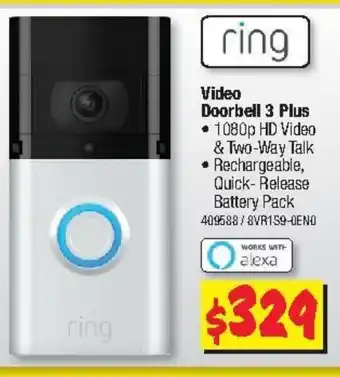 JB Hi-Fi Video Doorbell 3 Plus offer