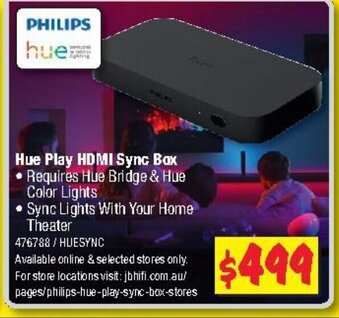 JB Hi-Fi Philips Hue Play HDMI Sync Box offer
