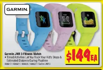 JB Hi-Fi Garmin JNR 3 Fitness Watch offer
