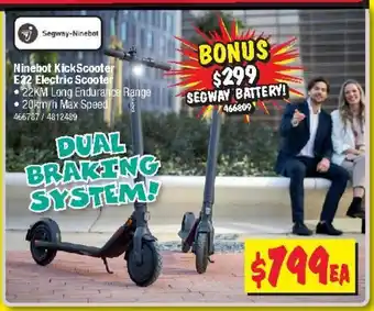 JB Hi-Fi Ninebot KickScooter E22 Electric Scooter offer