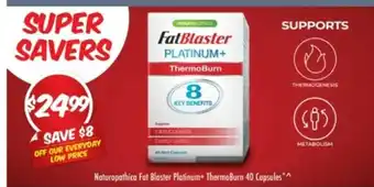Naturopathica Fat Blaster Platinum+ ThermoBurn 40 capsules