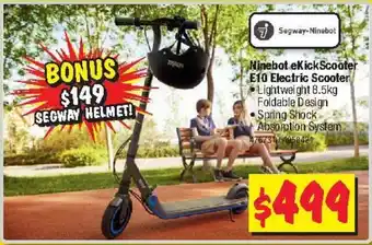 JB Hi-Fi Ninebot eKickScooter E10 Electric Scooter offer