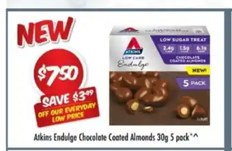 Atkins Endulge Chocolate Coated Almonds 30g 5 Pack