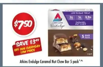 Atkins Endulge Caramel Nut Chew Bar 5 Pack