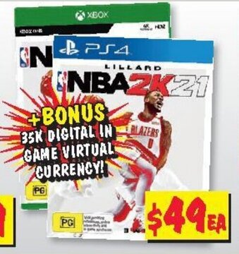 JB Hi-Fi PS4 NBA 2K21 offer
