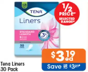 Good Price Pharmacy Tena Liners 30 Pack offer