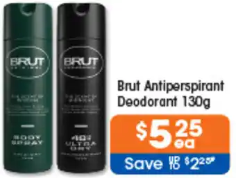 Good Price Pharmacy Brut Antiperspirant Deodorant 130g offer