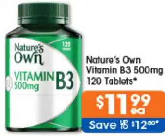 Good Price Pharmacy Nature's Own Vitamin B3 500mg offer