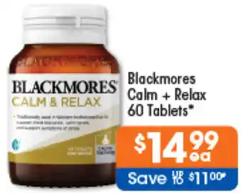 Good Price Pharmacy Blackmores Calm + Relax 60 Tablets offer