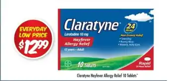 Claratyne Hayfever Allergy Relief 10 Tablets