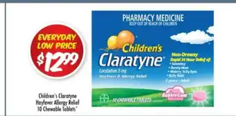Chemist Outlet Children's Claratyne Hayfever Allergy Relief 10 Chewable Tablets offer