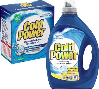 IGA Cold Power Laundry Liquid 2 Litre or Powder 2kg Selected Varieties offer