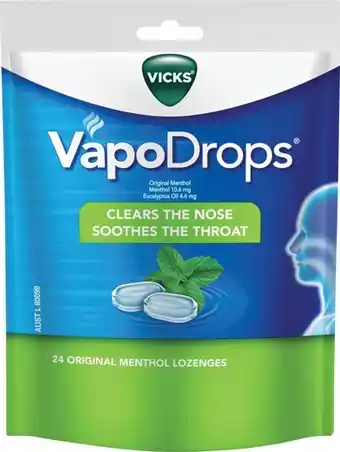 IGA Vicks VapoDrops 24 Pack Selected Varieties offer