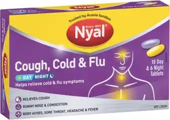 IGA Nyal Cough, Cold & Flu Day & Night Tablets 24 Pack offer