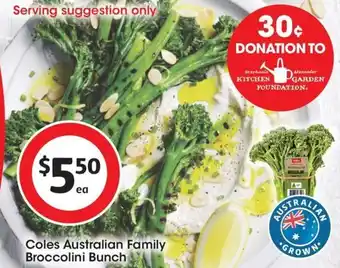 Coles Coles Australian Family Broccolini Bunch offer