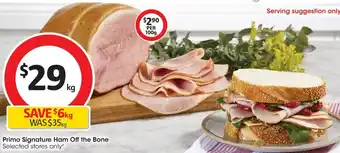 Coles Primo Signature Ham Off the Bone offer