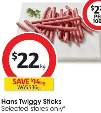 Coles Hans Twiggy Sticks offer