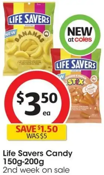 Coles Life Savers Candy 150g-200g offer