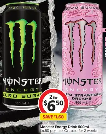 Coles Monster Energy Drink 500mL offer