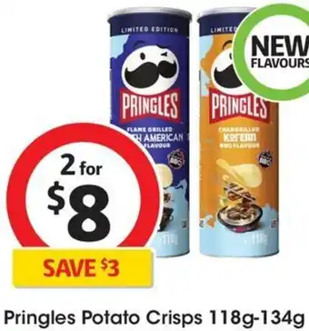 Coles Pringles Potato Crisps 118g-134g offer