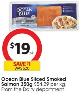 Coles Ocean Blue Sliced Smoked Salmon 350g offer