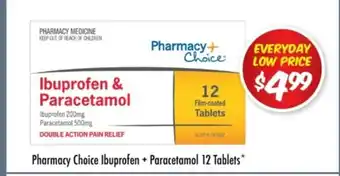 Pharmacy Choice Ibuprofen + Paracetamol 12 Tablets