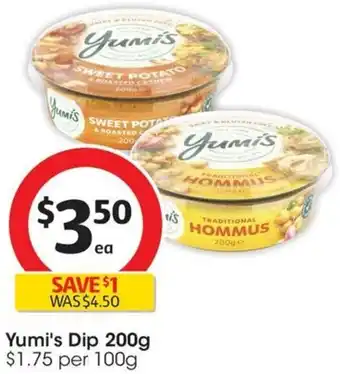 Coles Yumi's Dip 200g offer