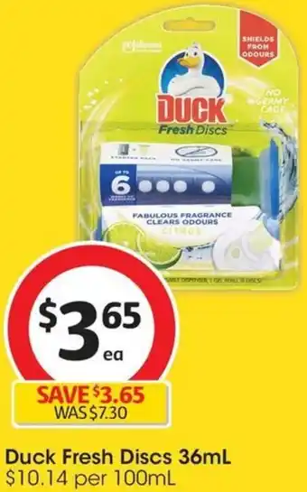 Coles Duck Fresh Discs 36mL offer