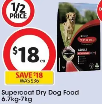 Coles Supercoat Dry Dog Food 6.7kg-7kg offer