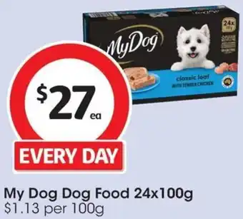 Coles My Dog Dog Food 24x100g offer